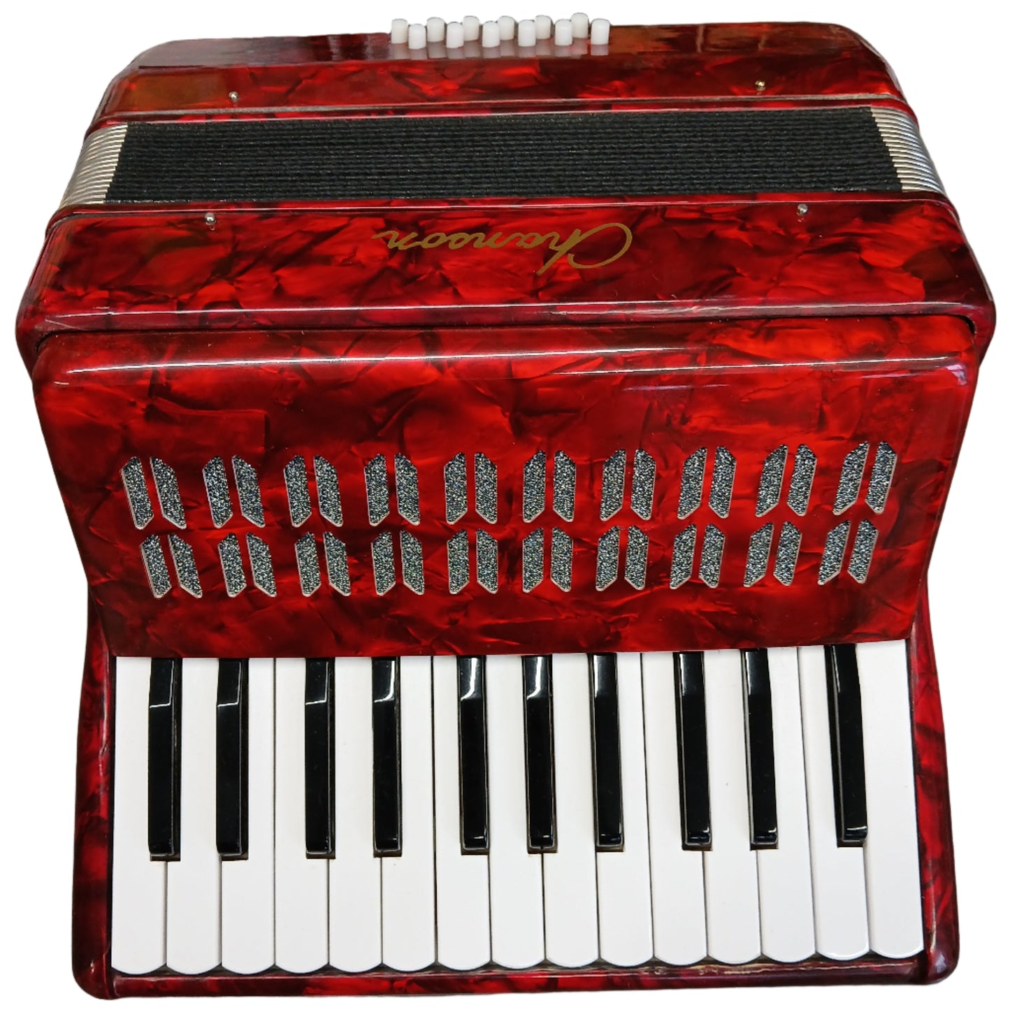 Chanson Piano Accordion 12 Bass 25 Note With Hard Case