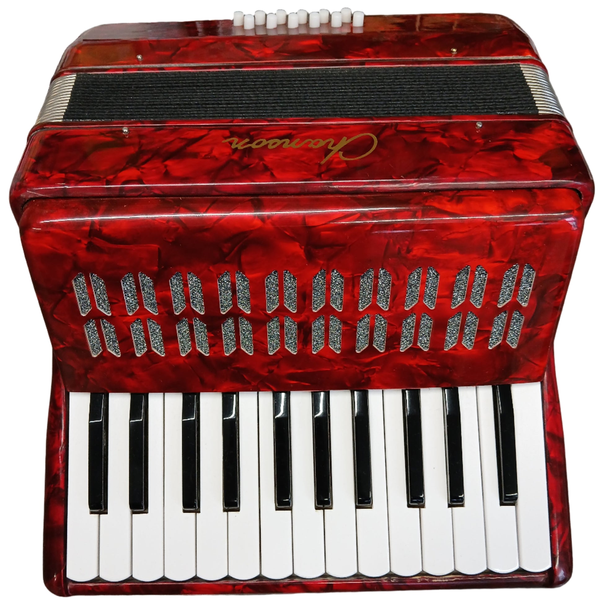 Chanson Piano Accordion 12 Bass 25 Note With Hard Case