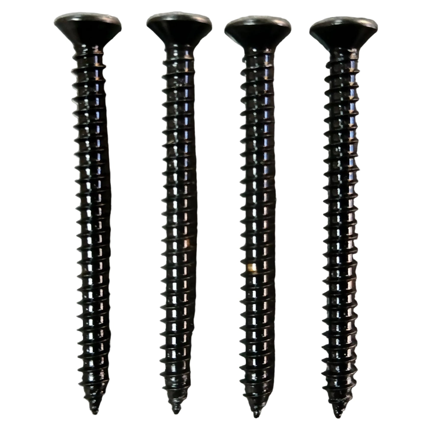 Electric Guitar Neck Anchor Plate Screw Set of 4 - Black