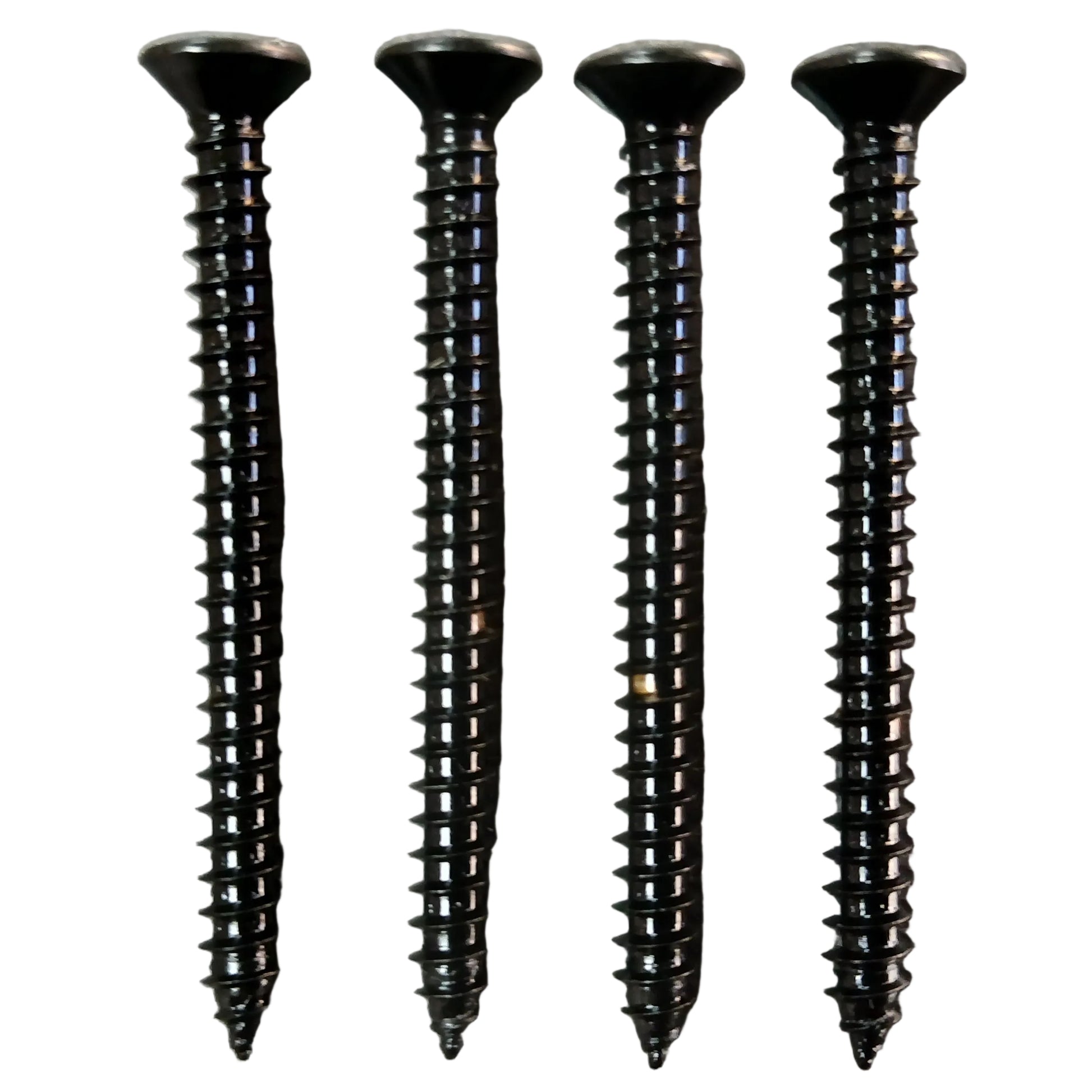 Electric Guitar Neck Anchor Plate Screw Set of 4 - Black