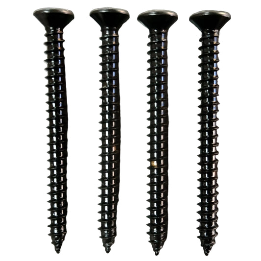 Electric Guitar Neck Anchor Plate Screw Set of 4 - Black