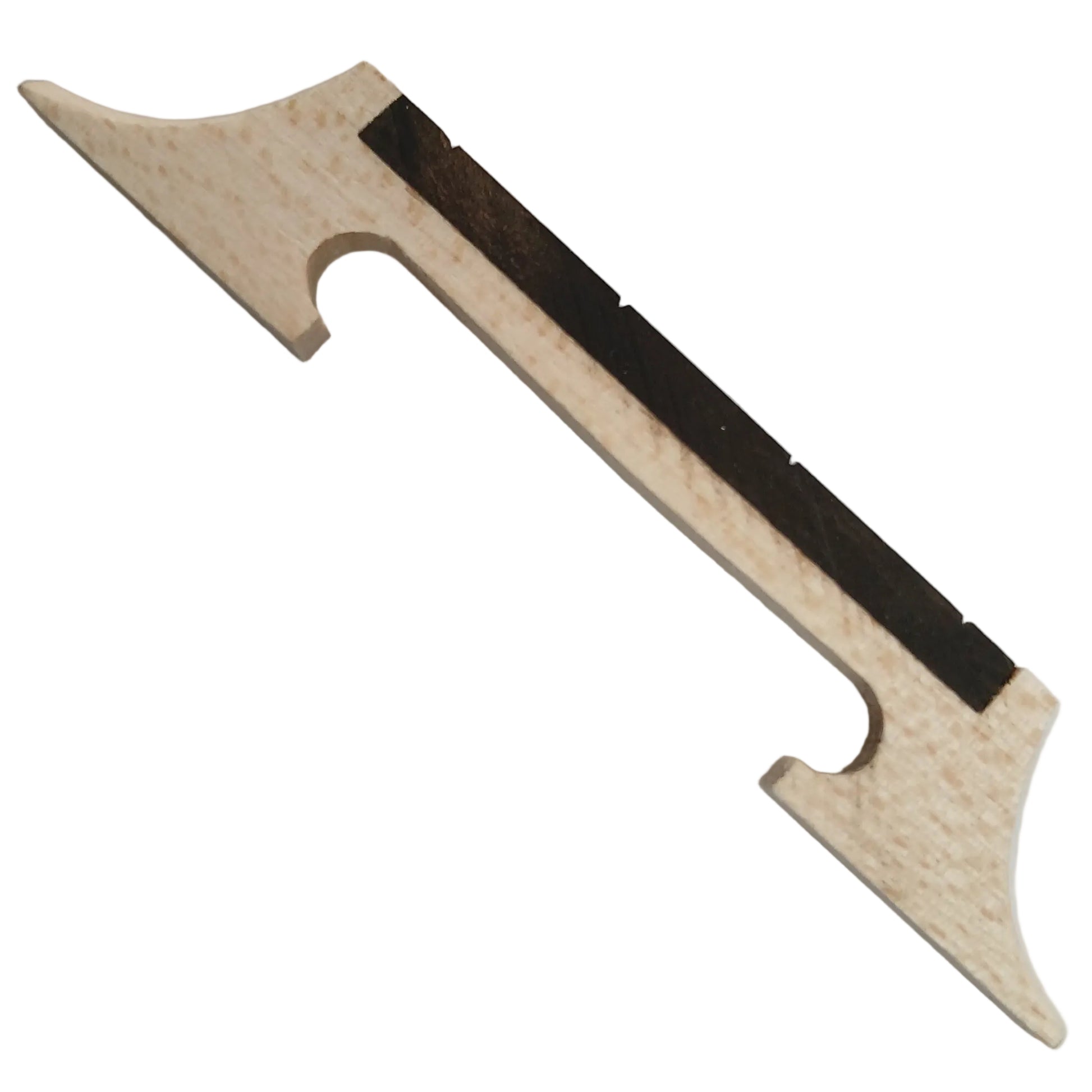 Banjo Bridge For 4 String 1/2" 2 Leg Maple With Ebony Insert