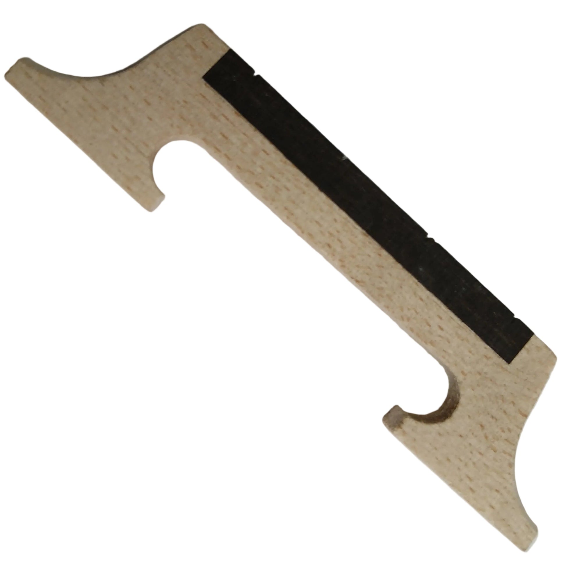 Banjo Bridge For 4 String 5/8" 2 Leg Maple With Ebony Insert