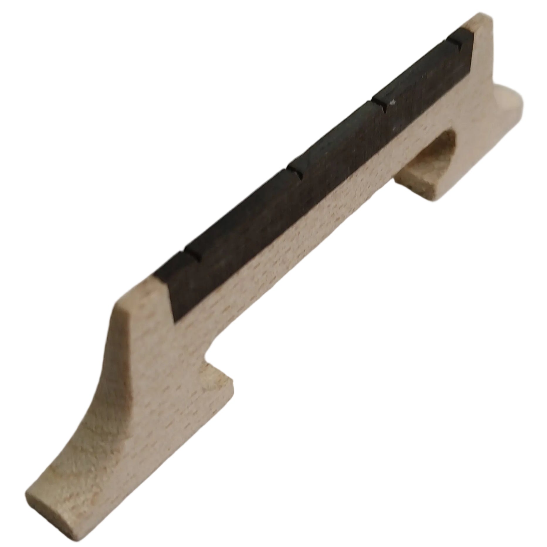 Banjo Bridge For 4 String 5/8" 2 Leg Maple With Ebony Insert
