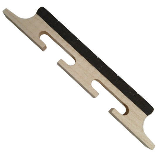 Banjo Bridge For 5 String 1/2" 3 Leg Maple With Ebony Insert