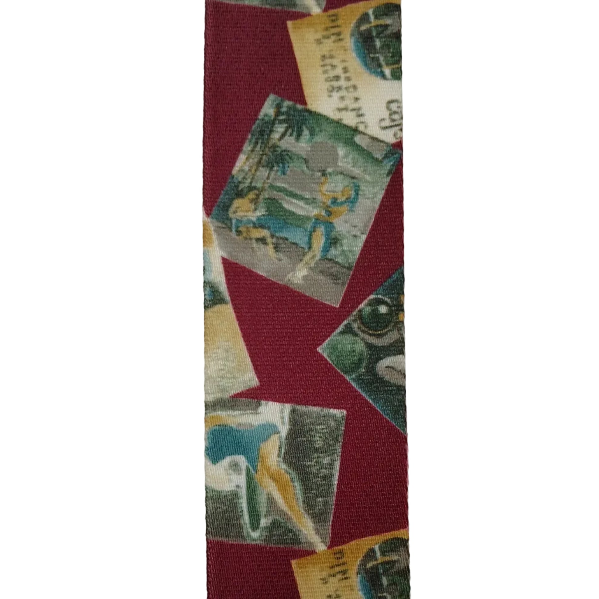 Guitar Strap Parisienne Cafe Theme Leather Ends