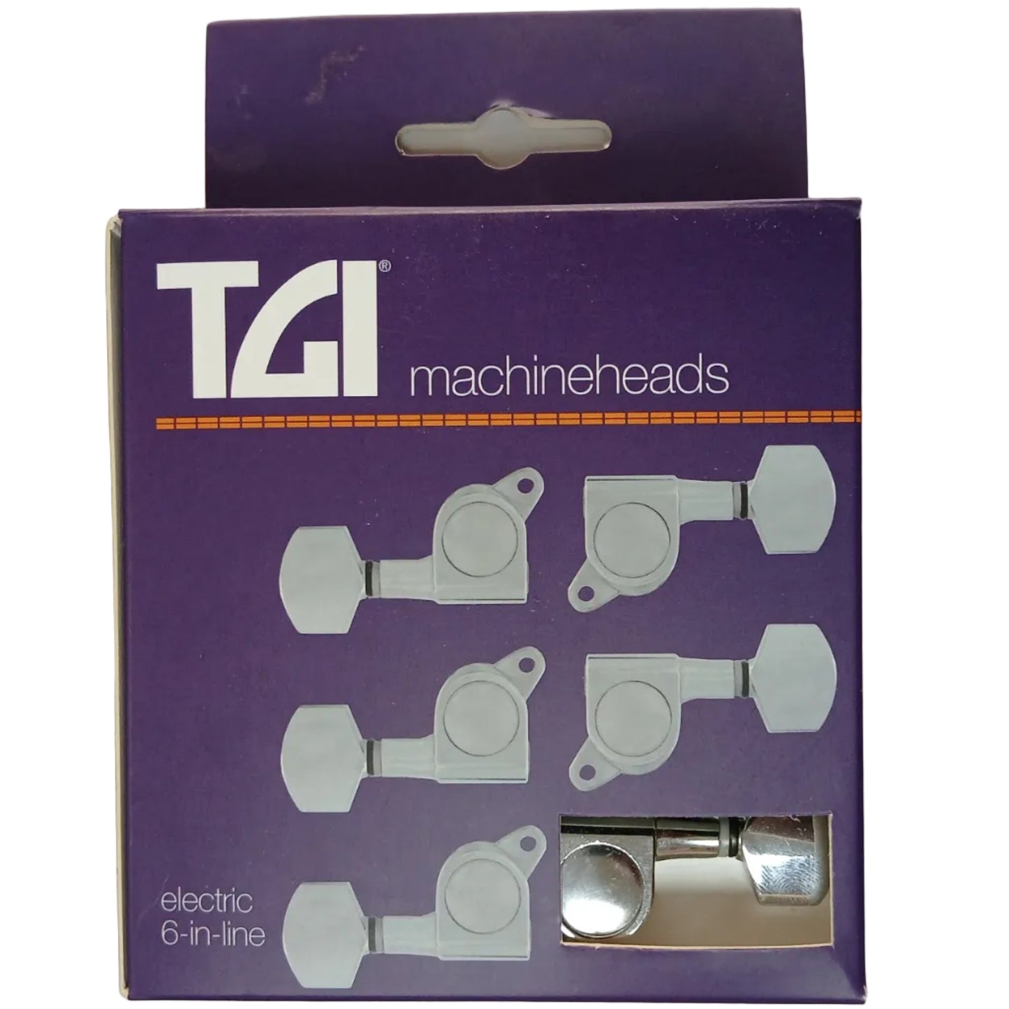 TGI Guitar Machine Tuning Head Set Electric 6 A Side Chrome M6 Style