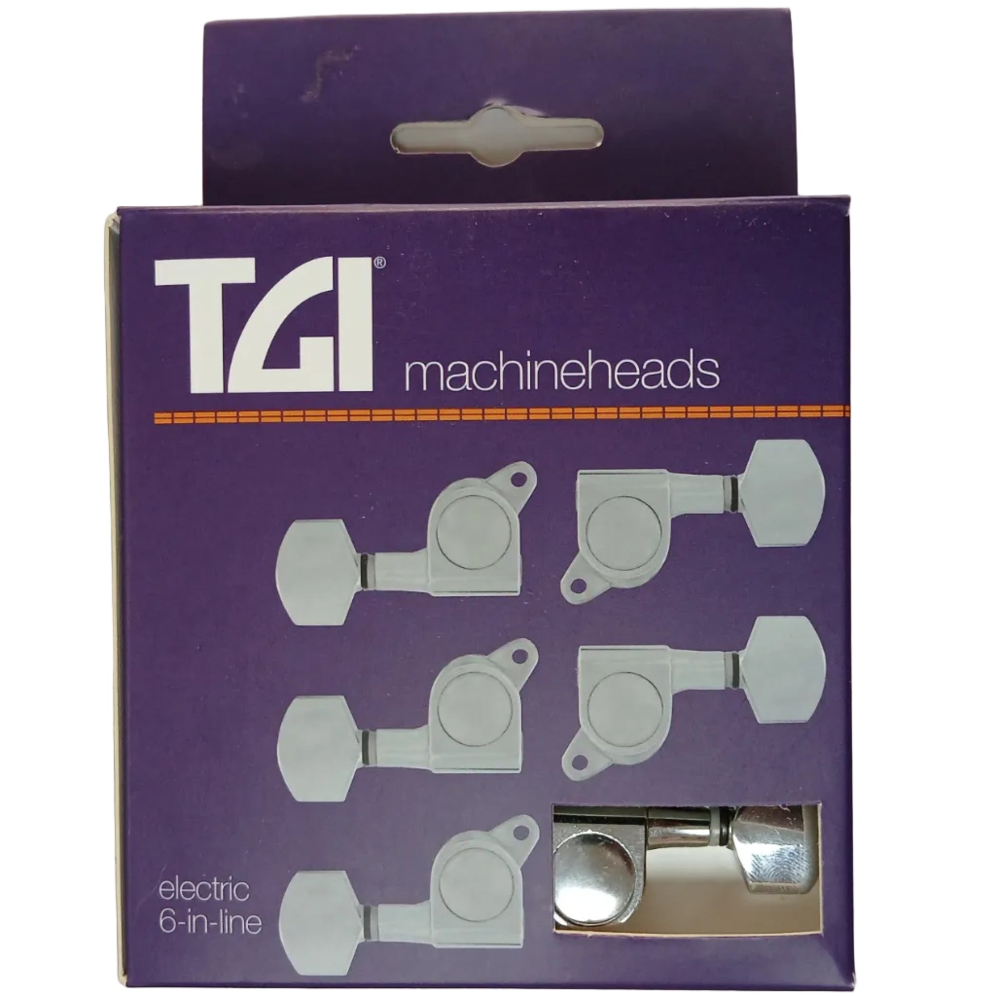 TGI Guitar Machine Tuning Head Set Electric 6 A Side Chrome M6 Style