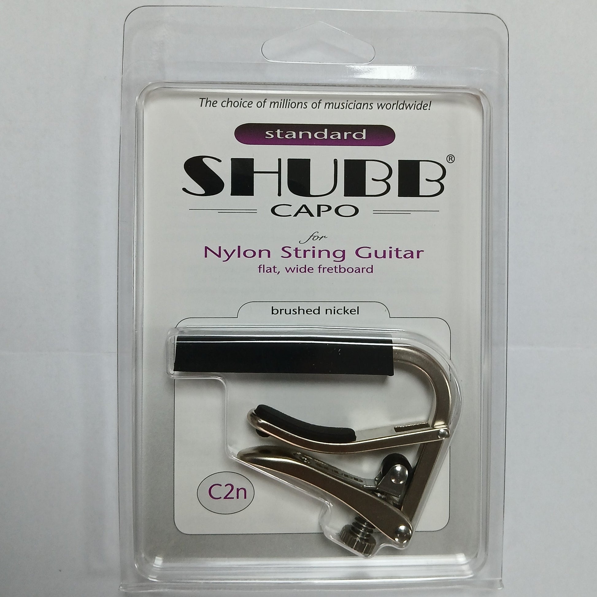 Shubb Classical Nylon String Flat Fretboard Guitar Capo C2n