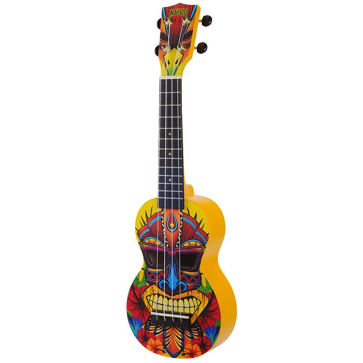 Mahalo Soprano Ukulele Tiki Design & FREE Bag - MA1TK