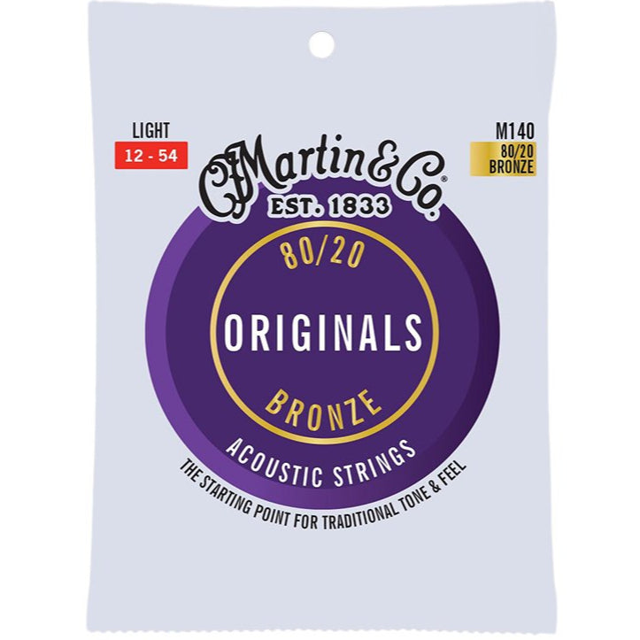 Martin Original Acoustic Guitar String Set Light 12-54 MG140L