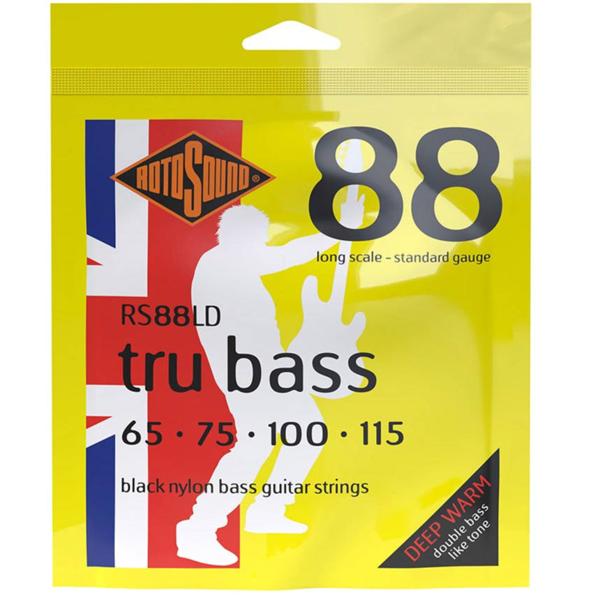 Rotosound Tru Bass Black Nylon Bass Guitar Strings Set 65-115 RS88LD