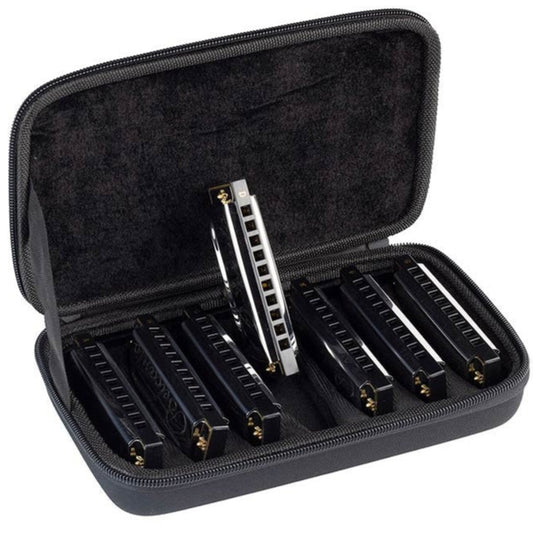 Belcanto Blues Harp Harmonica Set & Case - HRM-20-7
