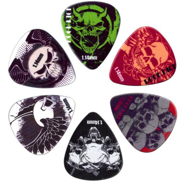 Rock Pick Guitar Plectrums 6 Piece Set 1.4 mm