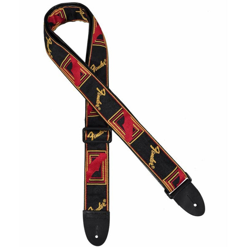 Fender Guitar Strap Monogrammed PVC Underside Red Yellow Black