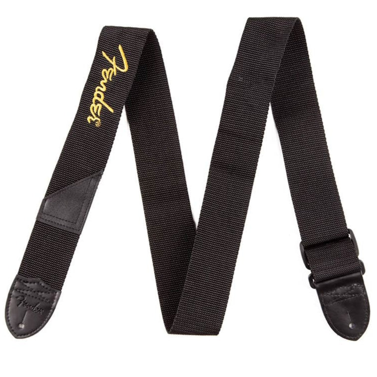 Fender Guitar Strap With Pick Pocket & Gold Logo