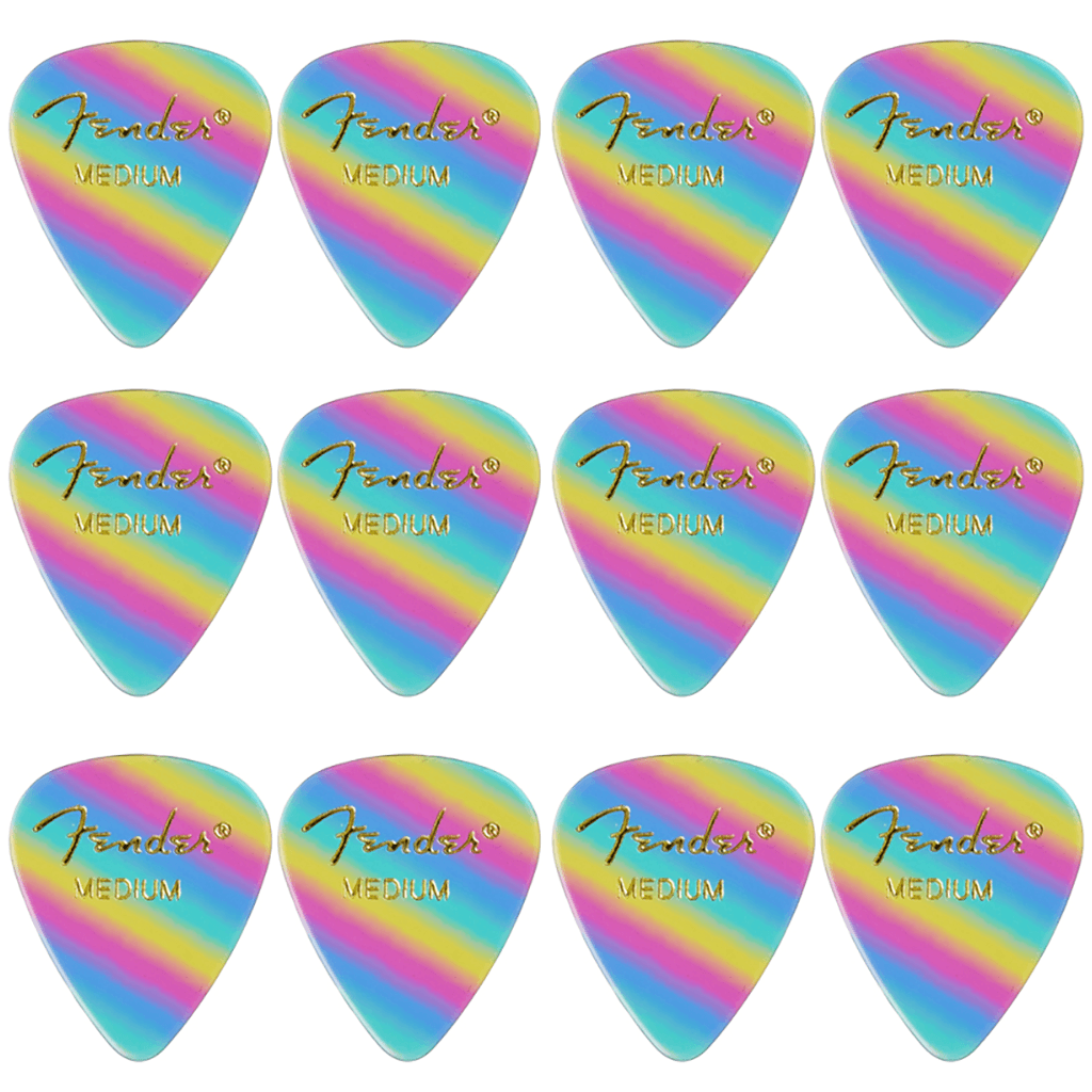 Fender Rainbow 351 Guitar Plectrum Pick Set of 12