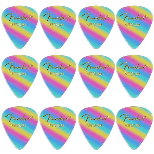 Fender Rainbow 351 Guitar Plectrum Pick Set of 12