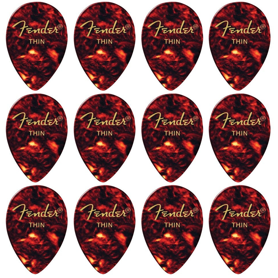 Fender Classic Celluloid Guitar Picks 358 Shape 12 Pack