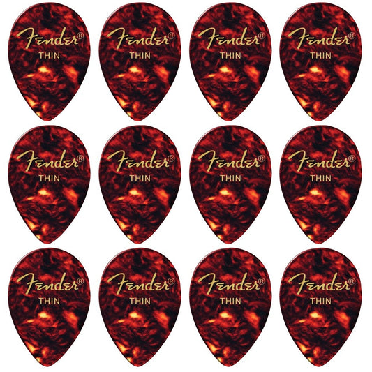 Fender Classic Celluloid Guitar Picks 358 Shape 12 Pack