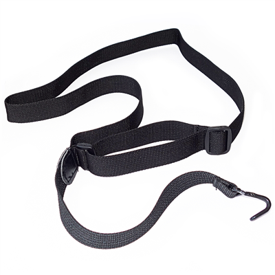 Ukulele Strap Sling In Black Polyester Webbing