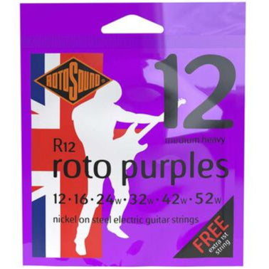 Rotosound Electric Guitar String Set 12-52 Purples FREE 1st STRING R12
