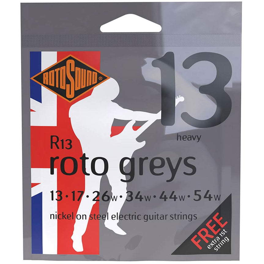 Rotosound Electric Guitar String Set 13-54 Greys FREE 1st STRING R13