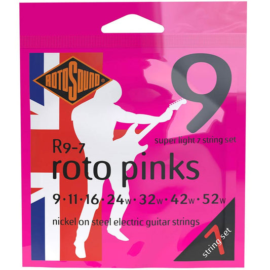 Rotosound 7 String Electric Guitar Strings Set 9-52 - R9-7
