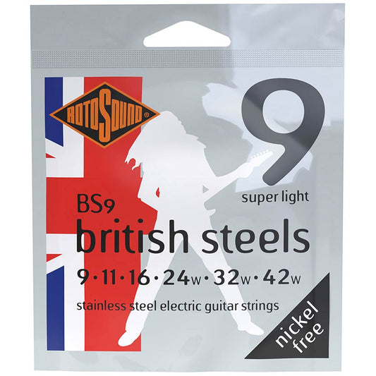 Rotosound Electric Guitar Strings Stainless Steel 9-42 BS9