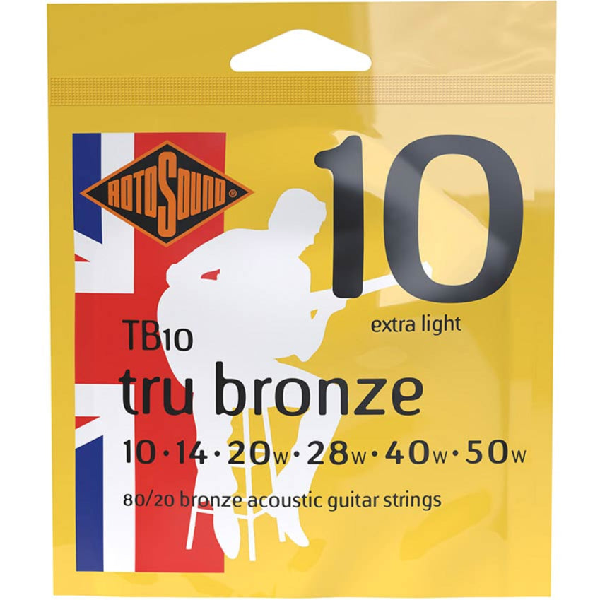 Rotosound Acoustic Guitar String Set 10-50 Tru Bronze - TB10