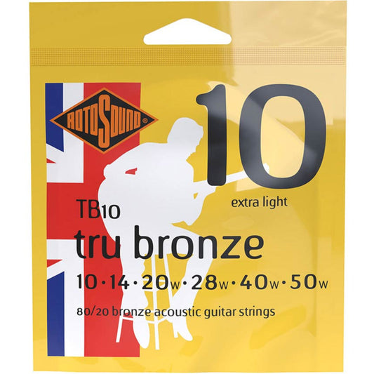 Rotosound Acoustic Guitar String Set 10-50 Tru Bronze - TB10