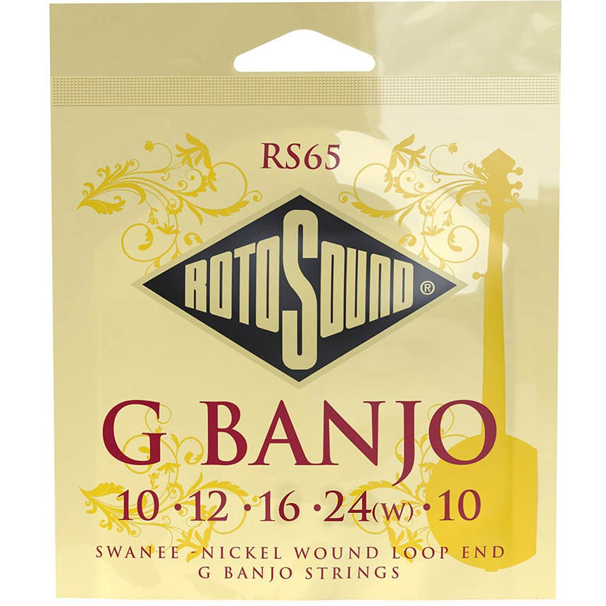 Rotosound 5 String G-Banjo String Set Nickel Wound Loop End Swanee RS65