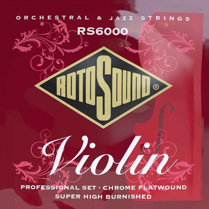 Rotosound Violin Strings 4/4 Professional Chrome Flat Wound RS6000
