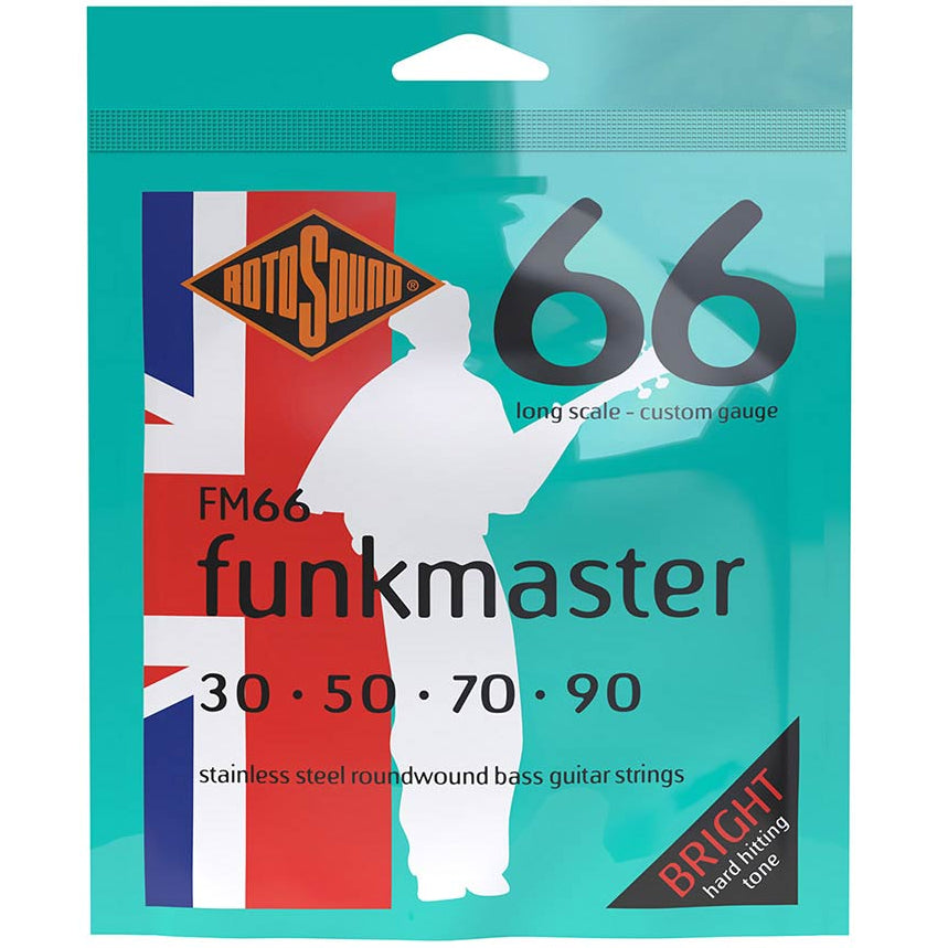 Rotosound Funkmaster Bass Guitar String Set Stainless Steel 30-90 FM66