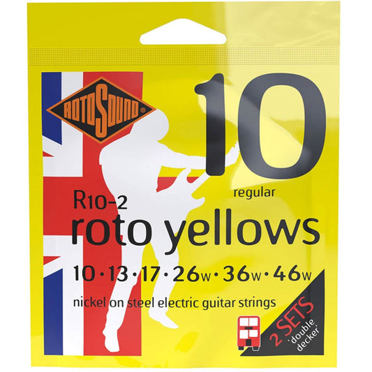 Rotosound Electric Guitar String Set 10-46 Yellows DOUBLE PACK