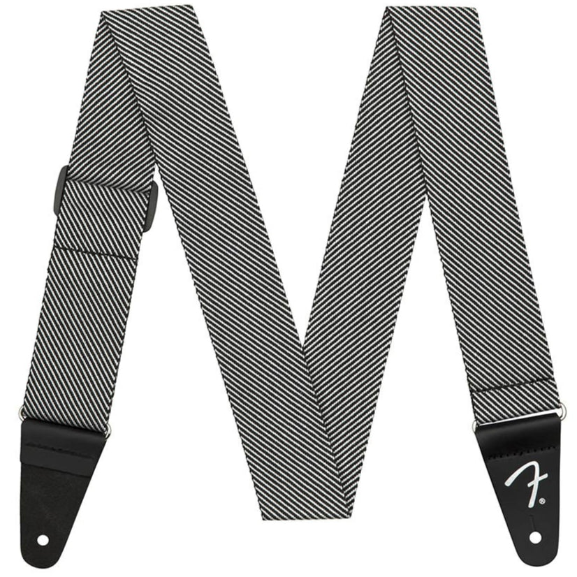 Fender Luxury Modern Tweed Guitar Strap White & Black