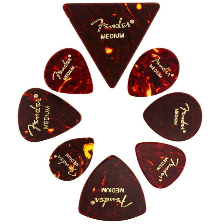 Fender Plectrum Assortment All Shapes Tortoise Shell - Medium