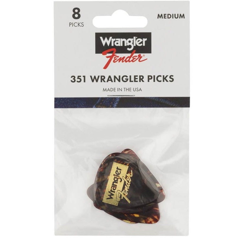 Fender Wrangler Guitar Pick Set 351 Shape Medium 8-Pack