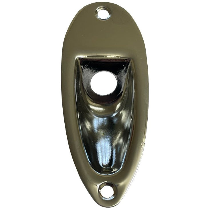 Chrome Jack Recess Plate For Stratocaster Type Electric Guitar