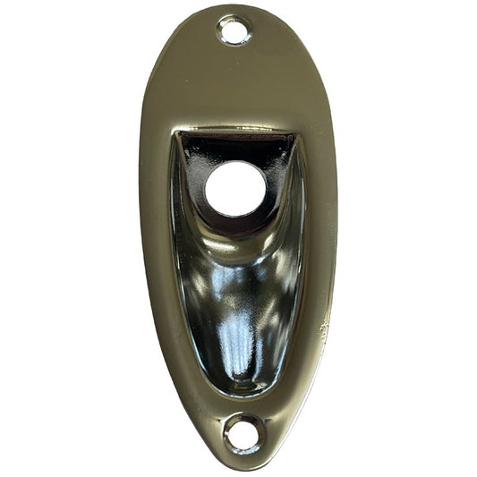 Chrome Jack Recess Plate For Stratocaster Type Electric Guitar