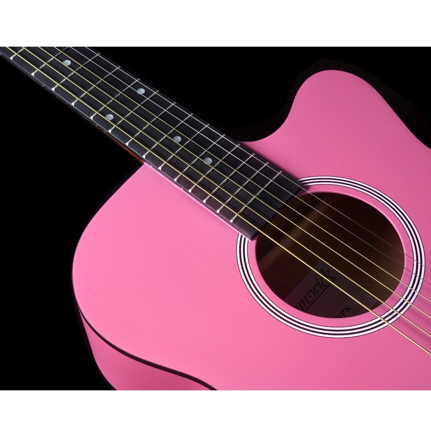 Brunswick Acoustic Guitar Grand Auditorium Cutaway Baby Pink BF100BPK