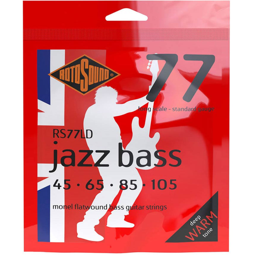 Rotosound Jazz Bass Electric Bass Guitar String Set Monel Flatwound 45-105