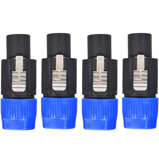Speakon Bundle Speaker Plug Connector Latched 4 Pole Set of 4 6-10 mm Cable
