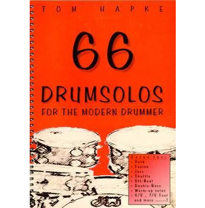 66 Drum Solos for the Modern Drummer Book - Tom Hapke - 9781844496525
