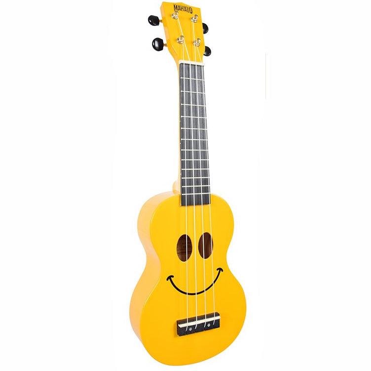 Mahalo Smiley Face Soprano Ukulele Design with FREE Bag