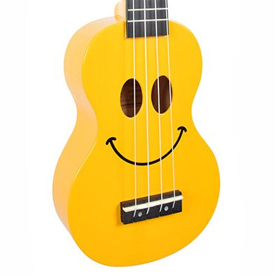 Mahalo Smiley Face Soprano Ukulele Design with FREE Bag