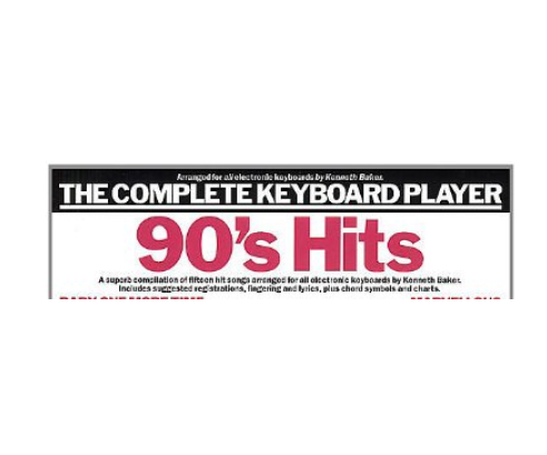 90s Hits Complete Keyboard Player Book - Kenneth Baker - 0711980691