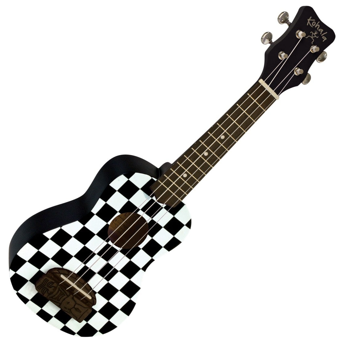 Kohala Tiki Checkerboard Soprano Ukulele KT-SCB