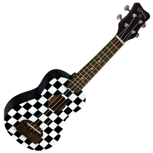 Kohala Tiki Checkerboard Soprano Ukulele KT-SCB