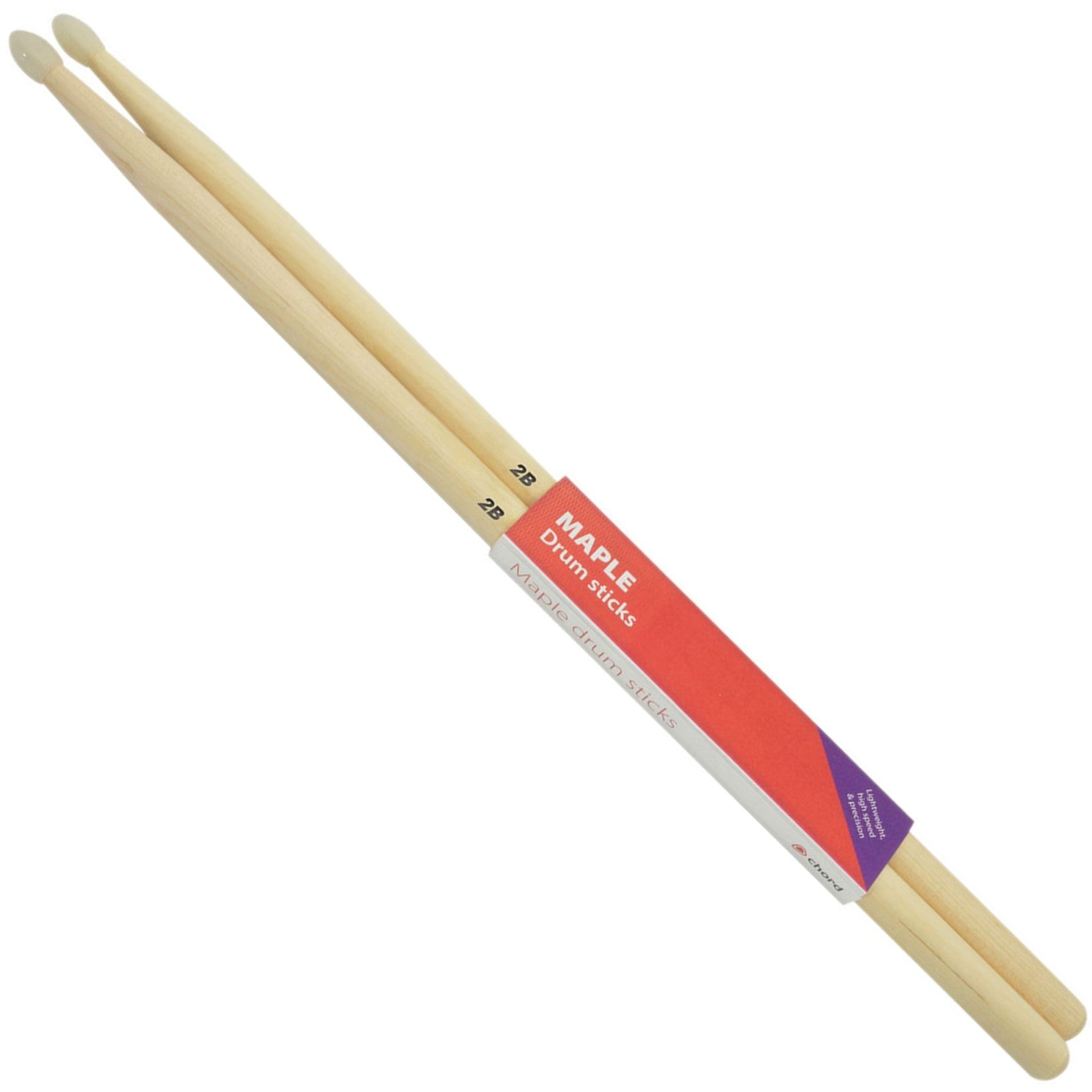 Chord Maple Drumsticks 2B NYLON TIP Pair